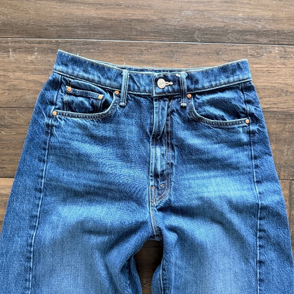 MOTHER Denim Half Pipe Barrel Leg Ankle Jeans Sz 26 $285 - Picture 2 of 3